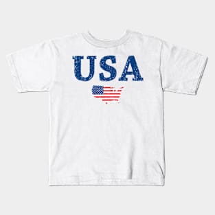 Vintage USA country flag Kids T-Shirt